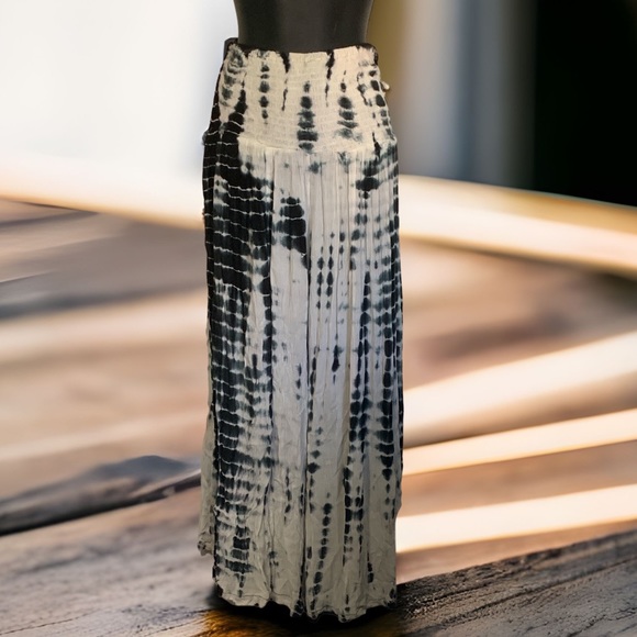 Tree of Life Pants - Tree  of life wide leg , tie dyed , elastic waisted hippie pants